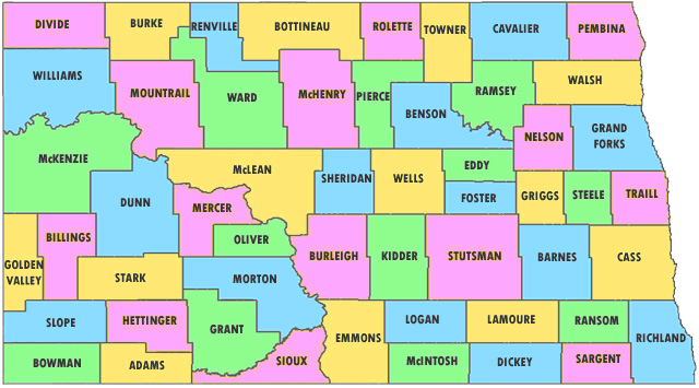 North Dakota Map