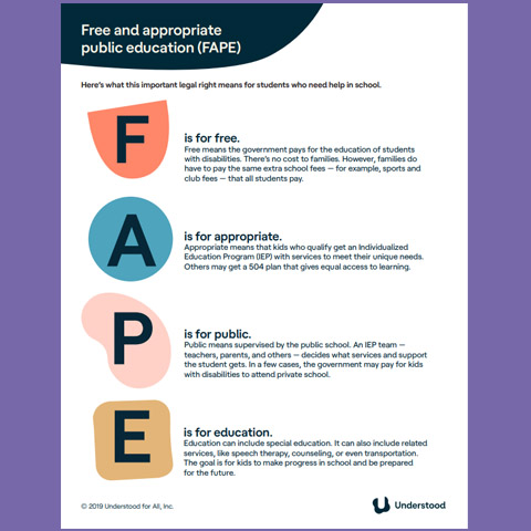 Free and Appropriate Public Education (FAPE)
